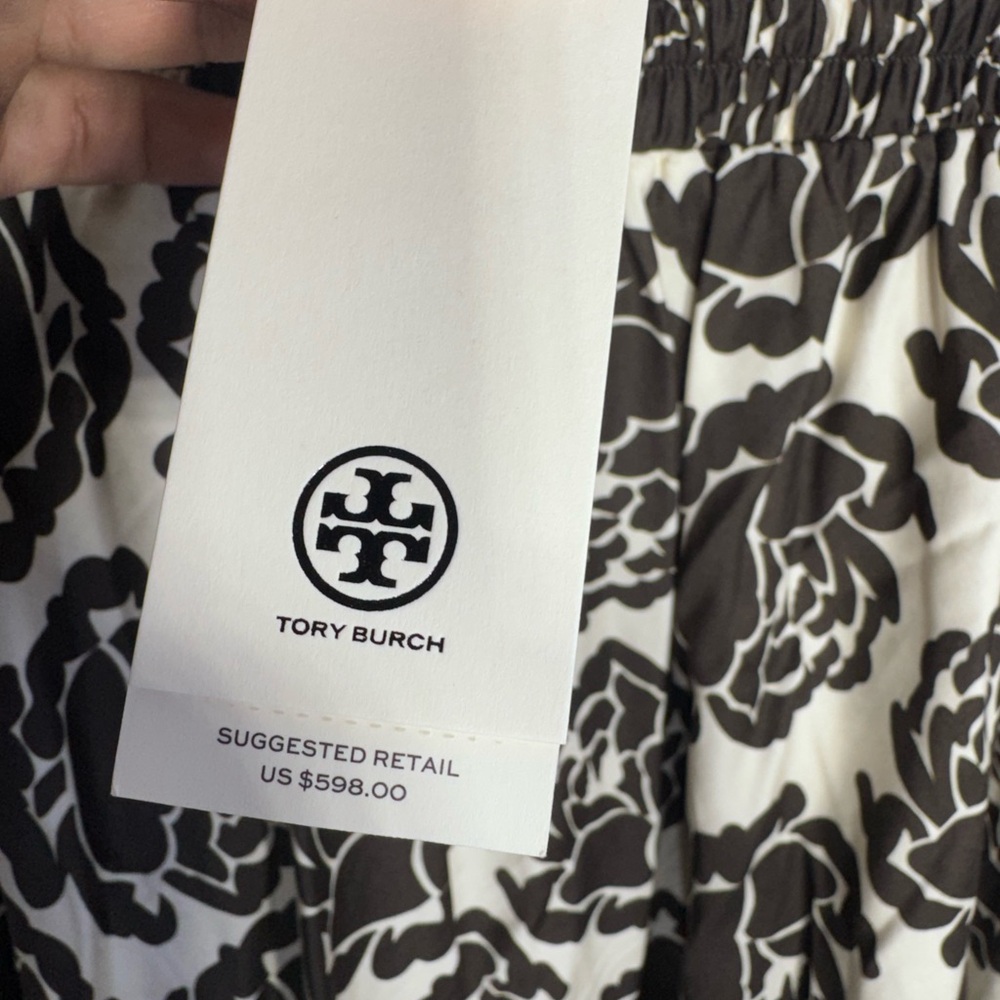 Tory Burch Strapless Long Dress Madeline’s Roses XL - Picture 4 of 6